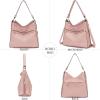 imageWomen Large Crossbody Bags Ladies Satchel Shoulder Handbags Purse and Wallet Set for Women Totes Hobo PursesLightpink