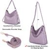 imageWomen Large Crossbody Bags Ladies Satchel Shoulder Handbags Purse and Wallet Set for Women Totes Hobo PursesPurple