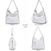 imageWomen Large Crossbody Bags Ladies Satchel Shoulder Handbags Purse and Wallet Set for Women Totes Hobo PursesWhite