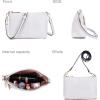 imageWomen Large Crossbody Bags Ladies Satchel Shoulder Handbags Purse and Wallet Set for Women Totes Hobo PursesWhite