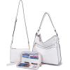 imageWomen Large Crossbody Bags Ladies Satchel Shoulder Handbags Purse and Wallet Set for Women Totes Hobo PursesWhite