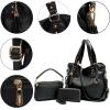 imageWomen Large Crossbody Bags Ladies Satchel Shoulder Handbags Purse and Wallet Set for Women Totes Hobo PursesYblack