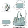imageWomen Large Crossbody Bags Ladies Satchel Shoulder Handbags Purse and Wallet Set for Women Totes Hobo PursesYskyblue