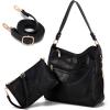 imageWomen Large Crossbody Bags Ladies Satchel Shoulder Handbags Purse and Wallet Set for Women Totes Hobo PursesYzbblack