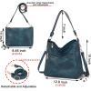 imageWomen Large Crossbody Bags Ladies Satchel Shoulder Handbags Purse and Wallet Set for Women Totes Hobo PursesYzbblue