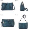 imageWomen Large Crossbody Bags Ladies Satchel Shoulder Handbags Purse and Wallet Set for Women Totes Hobo PursesYzbblue