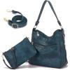 imageWomen Large Crossbody Bags Ladies Satchel Shoulder Handbags Purse and Wallet Set for Women Totes Hobo PursesYzbblue