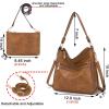 imageWomen Large Crossbody Bags Ladies Satchel Shoulder Handbags Purse and Wallet Set for Women Totes Hobo PursesZbrown