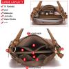 imageWomen Large Crossbody Bags Ladies Satchel Shoulder Handbags Purse and Wallet Set for Women Totes Hobo PursesZbrown
