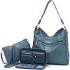 imageWomen Large Crossbody Bags Ladies Satchel Shoulder Handbags Purse and Wallet Set for Women Totes Hobo PursesBlue