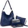 imageWomen Large Crossbody Bags Ladies Satchel Shoulder Handbags Purse and Wallet Set for Women Totes Hobo PursesDarkblue
