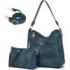imageWomen Large Crossbody Bags Ladies Satchel Shoulder Handbags Purse and Wallet Set for Women Totes Hobo PursesYzbblue