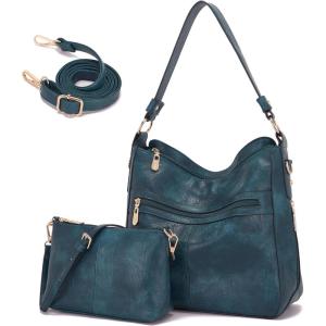 imageWomen Large Crossbody Bags Ladies Satchel Shoulder Handbags Purse and Wallet Set for Women Totes Hobo PursesYzbblue