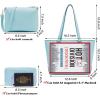 imagePurse Women Handbag Wallet Shoulder Bags Tote shoulder Hobo 3pcs Purse Set IceBlue