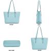 imagePurse Women Handbag Wallet Shoulder Bags Tote shoulder Hobo 3pcs Purse Set IceBlue