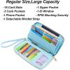 imageYZAOLL Purses for Women Faux Leather Medium Large Tote Satchel Shoulder Purse Handbag Wallet setAiceblue