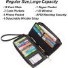 imageYZAOLL Purses for Women Faux Leather Medium Large Tote Satchel Shoulder Purse Handbag Wallet setBlack