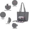 imageYZAOLL Purses for Women Faux Leather Medium Large Tote Satchel Shoulder Purse Handbag Wallet setBziyegrey