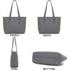 imageYZAOLL Purses for Women Faux Leather Medium Large Tote Satchel Shoulder Purse Handbag Wallet setBziyegrey