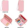 imageYZAOLL Purses for Women Faux Leather Medium Large Tote Satchel Shoulder Purse Handbag Wallet setCpinkwhite
