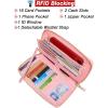 imageYZAOLL Purses for Women Faux Leather Medium Large Tote Satchel Shoulder Purse Handbag Wallet setCpinkwhite