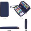 imageYZAOLL Purses for Women Faux Leather Medium Large Tote Satchel Shoulder Purse Handbag Wallet setDarkblue