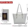 imageYZAOLL Purses for Women Faux Leather Medium Large Tote Satchel Shoulder Purse Handbag Wallet setGrey