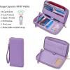 imageYZAOLL Purses for Women Faux Leather Medium Large Tote Satchel Shoulder Purse Handbag Wallet setPurplewhite2pcs