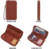 imageYZAOLL Purses for Women Faux Leather Medium Large Tote Satchel Shoulder Purse Handbag Wallet setQbrownwhite