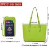 imageYZAOLL Purses for Women Faux Leather Medium Large Tote Satchel Shoulder Purse Handbag Wallet setQcaogreen
