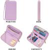 imageYZAOLL Purses for Women Faux Leather Medium Large Tote Satchel Shoulder Purse Handbag Wallet setQqianpurple