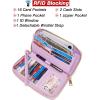 imageYZAOLL Purses for Women Faux Leather Medium Large Tote Satchel Shoulder Purse Handbag Wallet setQqianpurple