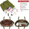 imageYZAOLL Purses for Women Faux Leather Medium Large Tote Satchel Shoulder Purse Handbag Wallet setQtaigreen