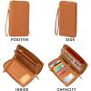 imageYZAOLL Purses for Women PU Leather Medium Tote Satchel Handbags with Matching Wrist Bag setCbrownbeige