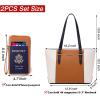 imageYZAOLL Purses for Women PU Leather Medium Tote Satchel Handbags with Matching Wrist Bag setCbrownbeige