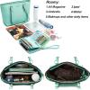 imageYZAOLL Purses for Women PU Leather Medium Tote Satchel Handbags with Matching Wrist Bag setLightgreen
