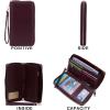 imageYZAOLL Purses for Women PU Leather Medium Tote Satchel Handbags with Matching Wrist Bag setNburgundy2pcs