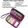 imageYZAOLL Purses for Women PU Leather Medium Tote Satchel Handbags with Matching Wrist Bag setPurple