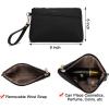 imageYZAOLL Purses for Women PU Leather Medium Tote Satchel Handbags with Matching Wrist Bag setYablack