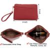 imageYZAOLL Purses for Women PU Leather Medium Tote Satchel Handbags with Matching Wrist Bag setYanred