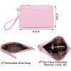 imageYZAOLL Purses for Women PU Leather Medium Tote Satchel Handbags with Matching Wrist Bag setYnenpink
