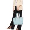 imageYZAOLL Purses for Women PU Leather Medium Tote Satchel Handbags with Matching Wrist Bag setYwaterblue