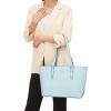 imageYZAOLL Purses for Women PU Leather Medium Tote Satchel Handbags with Matching Wrist Bag setYwaterblue