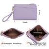 imageYZAOLL Purses for Women PU Leather Medium Tote Satchel Handbags with Matching Wrist Bag setYyanpurple