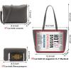 imagePurse Women Handbag Wallet Shoulder Bags Tote shoulder Hobo 3pcs Purse Set DarkGrey