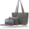 imagePurse Women Handbag Wallet Shoulder Bags Tote shoulder Hobo 3pcs Purse Set DarkGrey