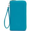 imageYZAOLL Women Wallet Zip Around Large Wrist Strap Wallet for Woman RFID Blocking PU Leather Credit Card Holder Checkbook Passport WalletMNGBlue