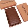 imageYZAOLL Womens ZipAround Wristlet Wallet with RFIDBlocking Proteceion Large Capacity PU Leather Cards Holder with Checkbook Passport SlotsBlueGreyBrown