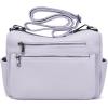 imageYZAOLL Large Crossbody Bag for Women Vegan Leather Tote with Adjustable Wide Strap Waterresistant Work Purse with 10 PocketsApurple