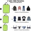 imageYZAOLL 3 Set6 Set7 Set Compression Packing Cubes Travel Accessories Expandable Packing OrganizersTravel Essentials for Carry on 6 Set GrayBlueA3set Green